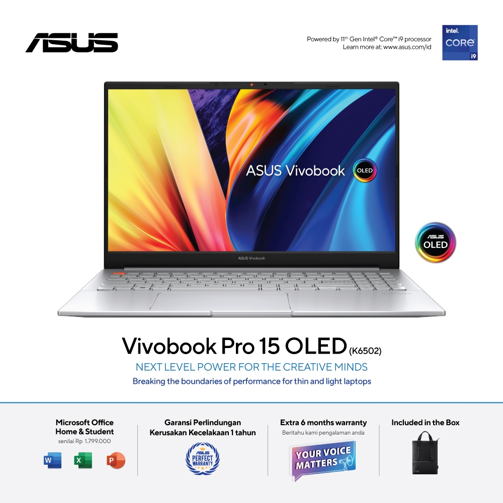 Asus Vivobook Pro 15 OLED K6502ZC-OLEDS552 Cool Silver