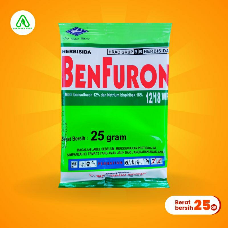 Benfuron 25gram, racun rumput Herbisida Benfuron
