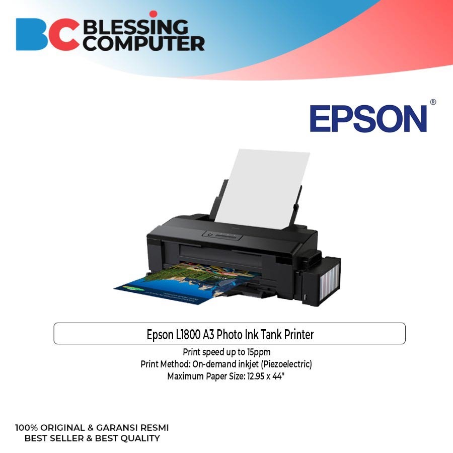 PRINTER EPSON L1800 A3 / Printer A3 Photo / Photo Ink Tank Printer