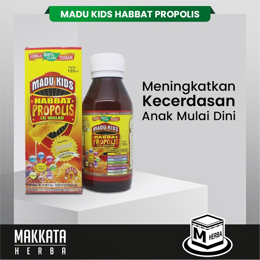 

Madu Anak KIDS Propolis Meningkatkan Kecerdasan dan Daya Tahan Tubuh anak Vitamin Otak Anak 100% Original Solusi Anak Susah Makan Rewel Badan Kurus Pereda Batuk Pilek Radang Penurun Panas penambah Nafsu Makan