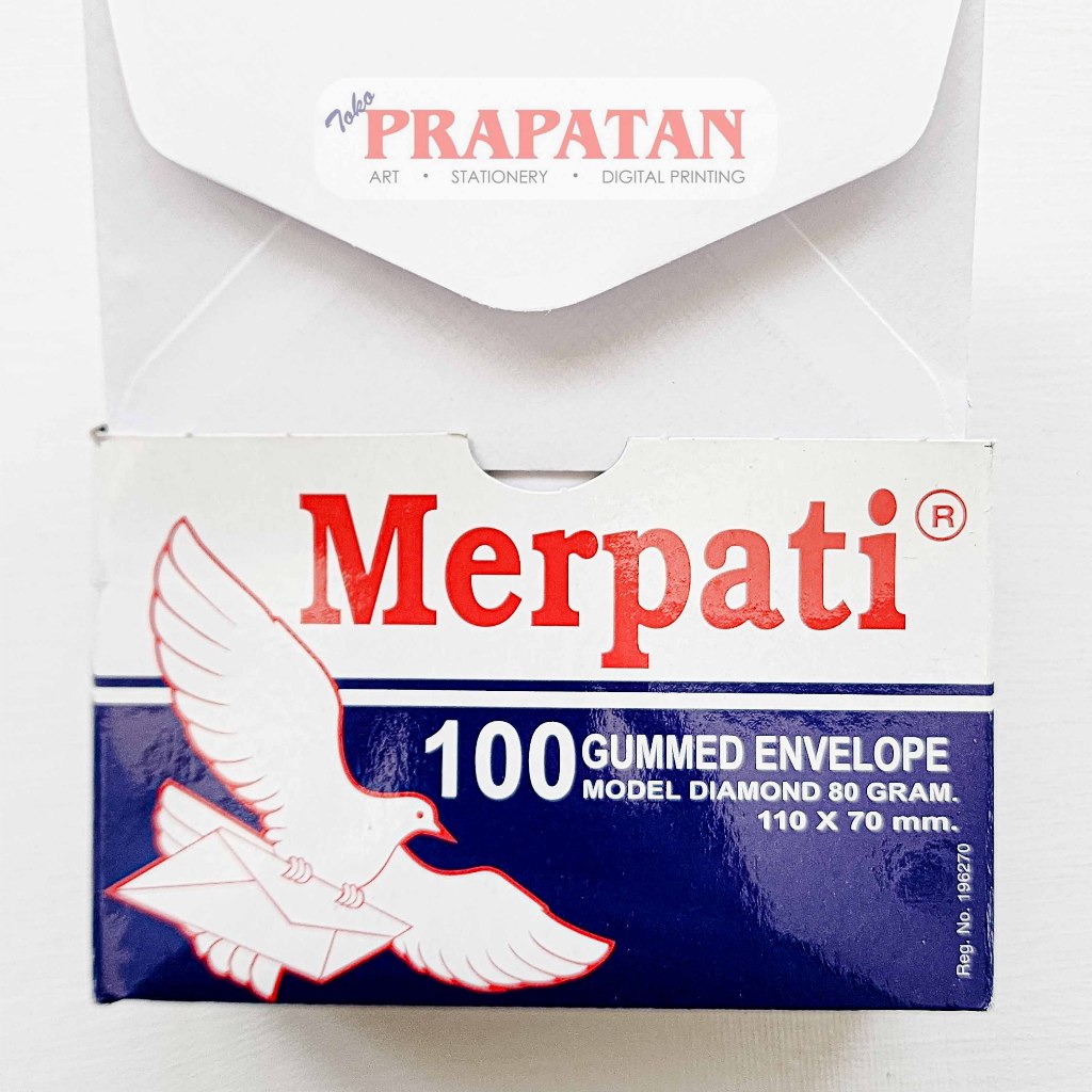 

Amplop Putih Merpati 110x70mm | White Gummed Envelope