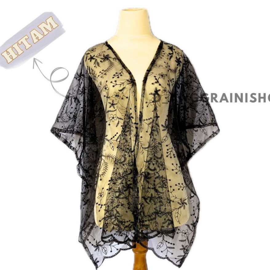 CARDIGAN TILE POLOS, CARDIGAN BROKAT KEKINIAN, OUTER TILE PREMIUM , CAPE BROKAT