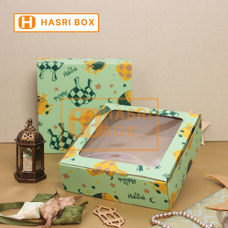

(10 Pcs) Kotak Kue Lebaran Box Marmer Cake Lapis Legit Packaging Parsel Idul Fitri Dus 22x22x7cm Eid Mubarak