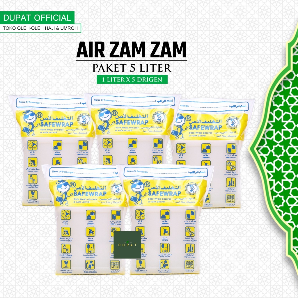 

AIR ZAM ZAM ORIGINAL 5 LITER ( 1 Liter x 5 Pcs )