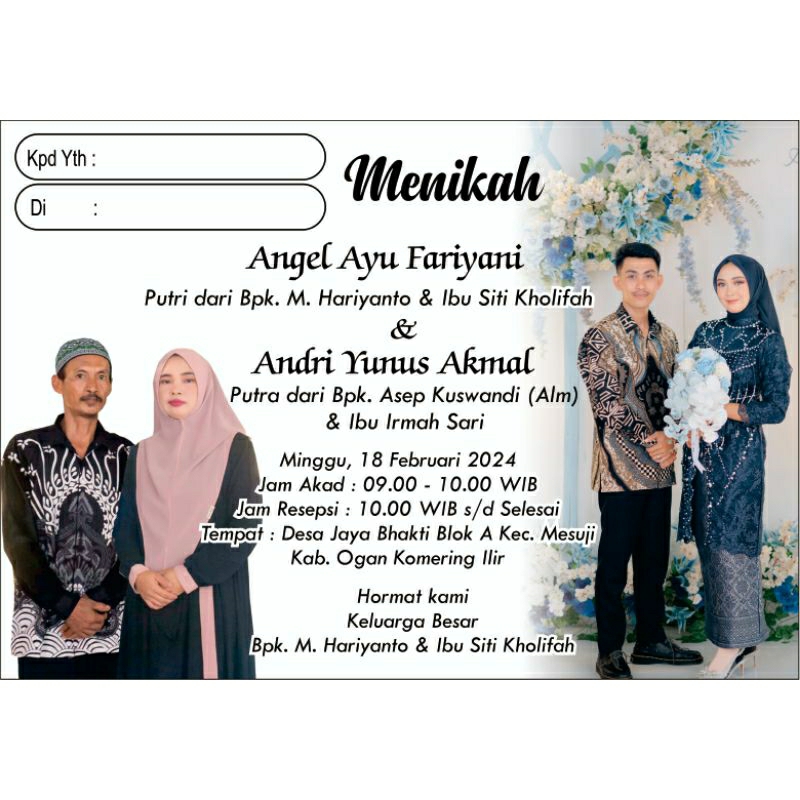 undangan mini / undangan kopi / undangan besek / undangan sabun / tonjokan / gantagan / undangan per