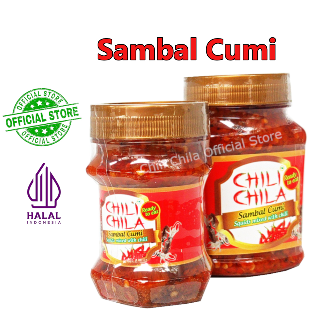 

Chili Chila Sambal Cumi Asin Pedas Sedang Nikmat - Halal Food Makanan Tanpa Pengawet No MSG