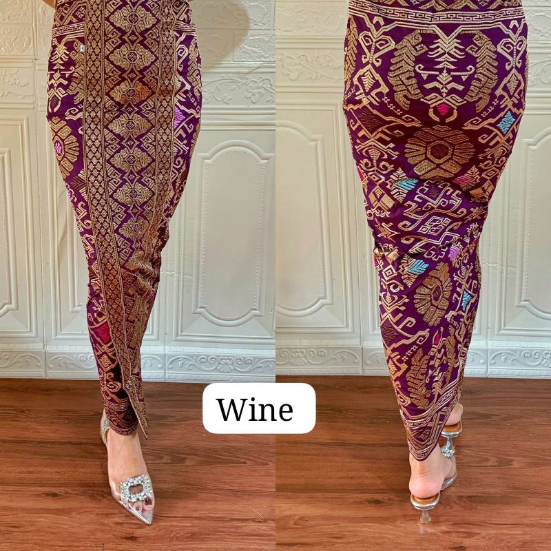 Kamen Jadi Katun Songket Bordir Bali Jumbo Size