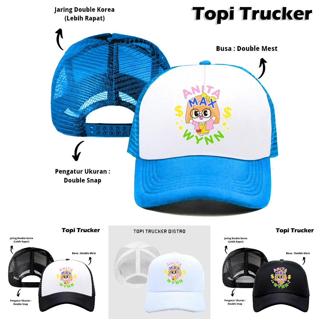 Topi Trucker Jaring Logo Anita Max Wynn Drake Raper Topi I NEED THE MAX WIN  ALTER EGO MEME