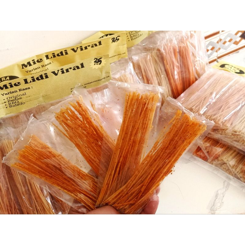 

( Terlaris) mie lidi pack isian 25pcs / mie lidi biting viral bikin makan terus