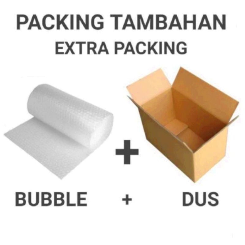 

PACKING TAMBAHAN EXTRA PACKING BUBBLE WRAP DUS