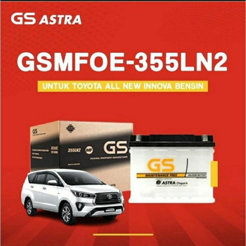 aki ALL NEW FORTUNER BENSIN GS ASTRA OEM 355LN2