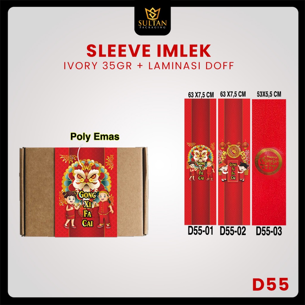 

Paper Belt Imlek|Sleeve Imlek Sincia|Hiasana Imlek|63.5X7.5 CM|D55