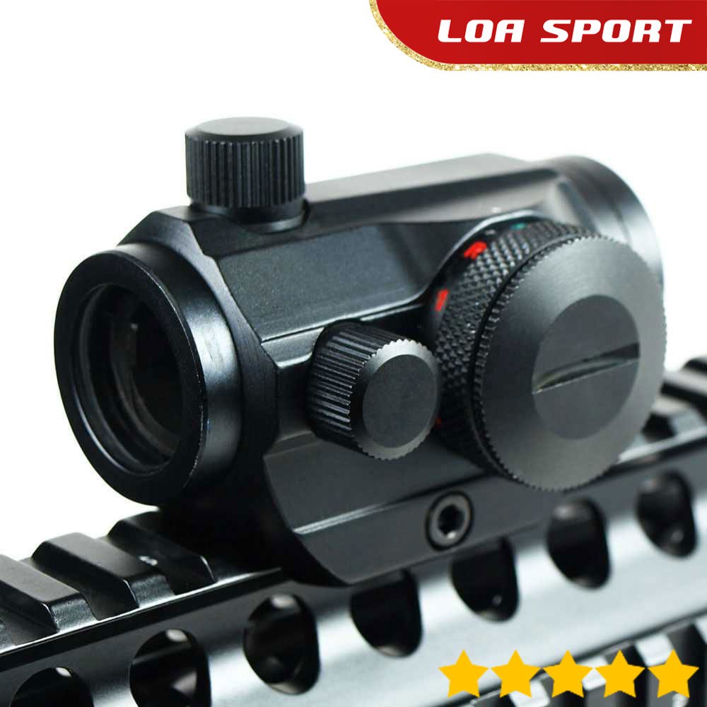 Teropong Bidik Laser Holographic Red Green Dot Rifle Scope 1x Zoom