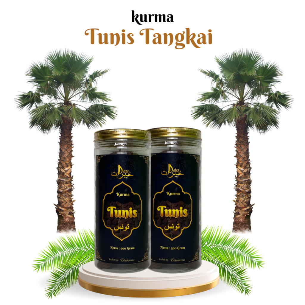 

Kurma Deglet Nour Tunisia Tangkai 500gr Kemasan Toples Packed By Griya Kurma