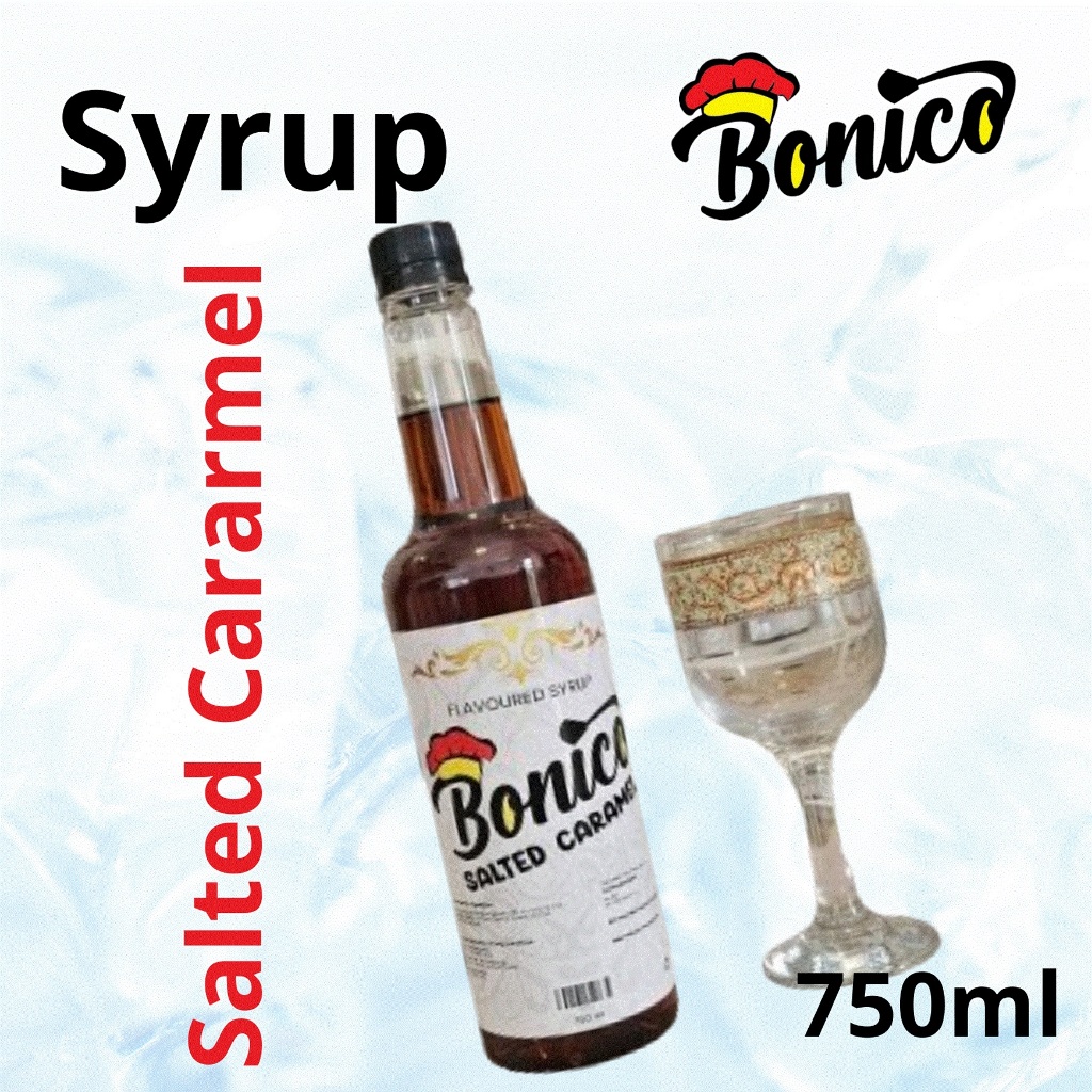 

Salted caramel BONICO Premium Flavored Drink Syrups 750ml Sirup Stroberi minuman cafe resto