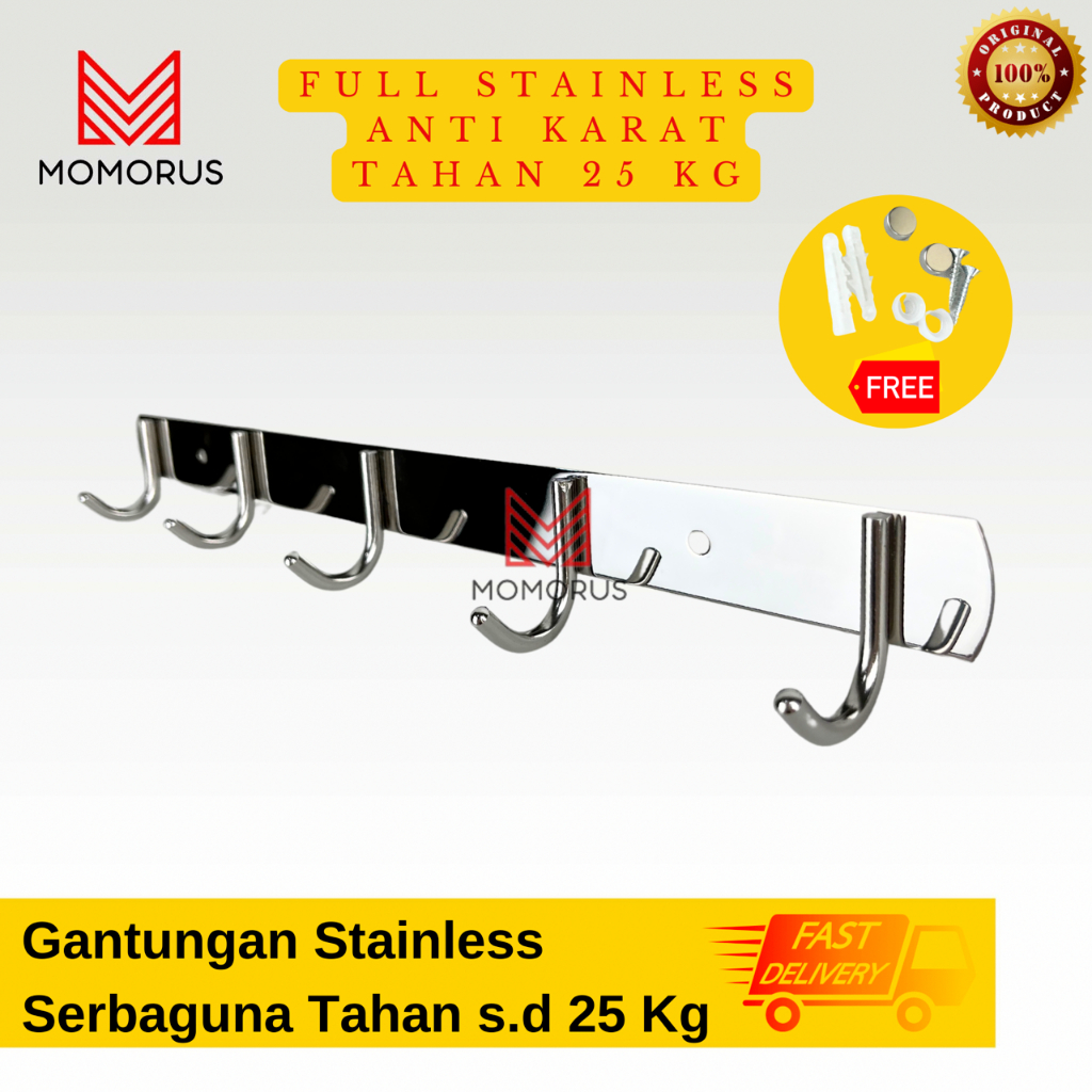 Gantungan Dinding Kapstok Gantungan Baju Gantungan Kait Dinding Premium Kapstok Stainless Besar Teba