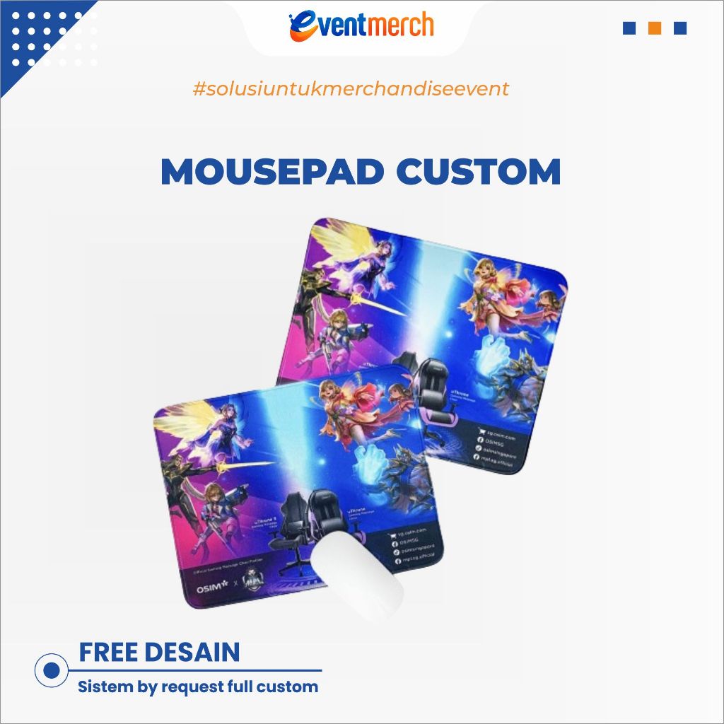 [TERMURAH] Mouse Pad Mousepad Custom Full Print (Bisa Satuan)