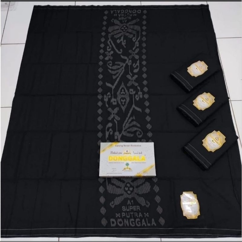 -akifabidOS- ECER dan GROSIR sarung DONGGALA sarung PUTRA DONGGALA hitam Cosmo hitam tumpal murah OR