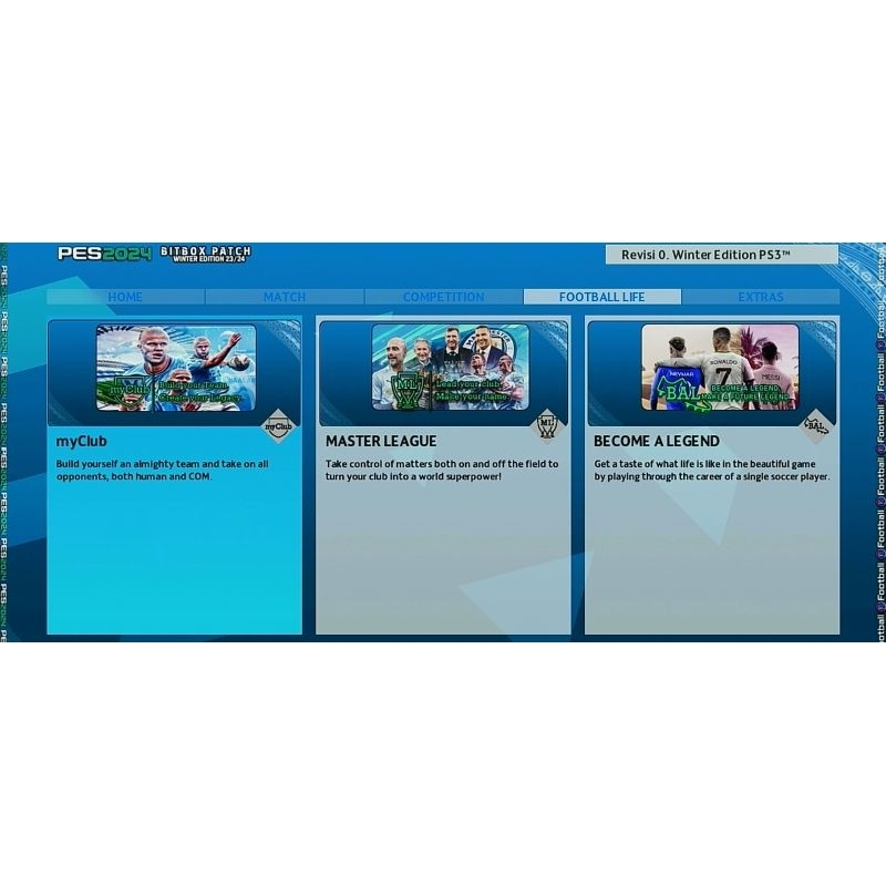 PES 2024 PS3 WINTER 24/25 UPDATE TERBARU PS3 ( FD 32GB ) FREE UPDATE