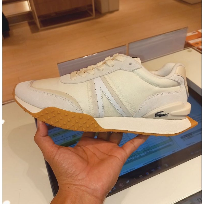 Sepatu Casual Pria Lacoste L4M 0722 - white - Blue - Hijau, navy