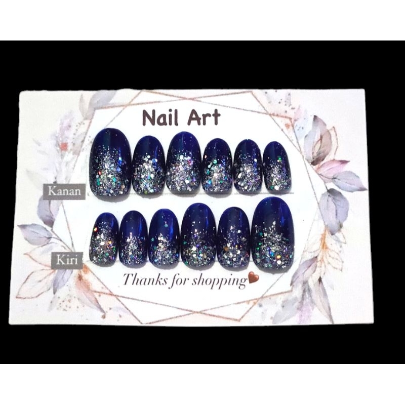 KUKU PALSU//NAIL ART//NAVY//KUKU PALSU WEDDING