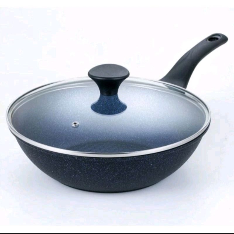 Wajan Anti lengket Neocook Wok Pan 28 cm dengan tutup kaca