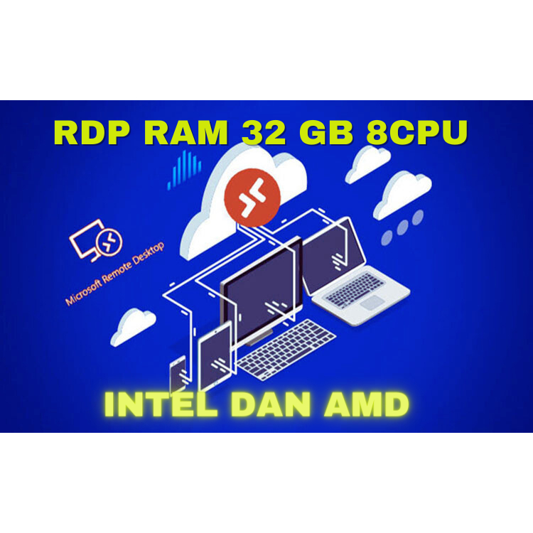 RDP/VPS EMULATOR BULANAN/MINGGUAN WINDOWS/LINUX RAM 2GB - 32 GB BERGARANSI