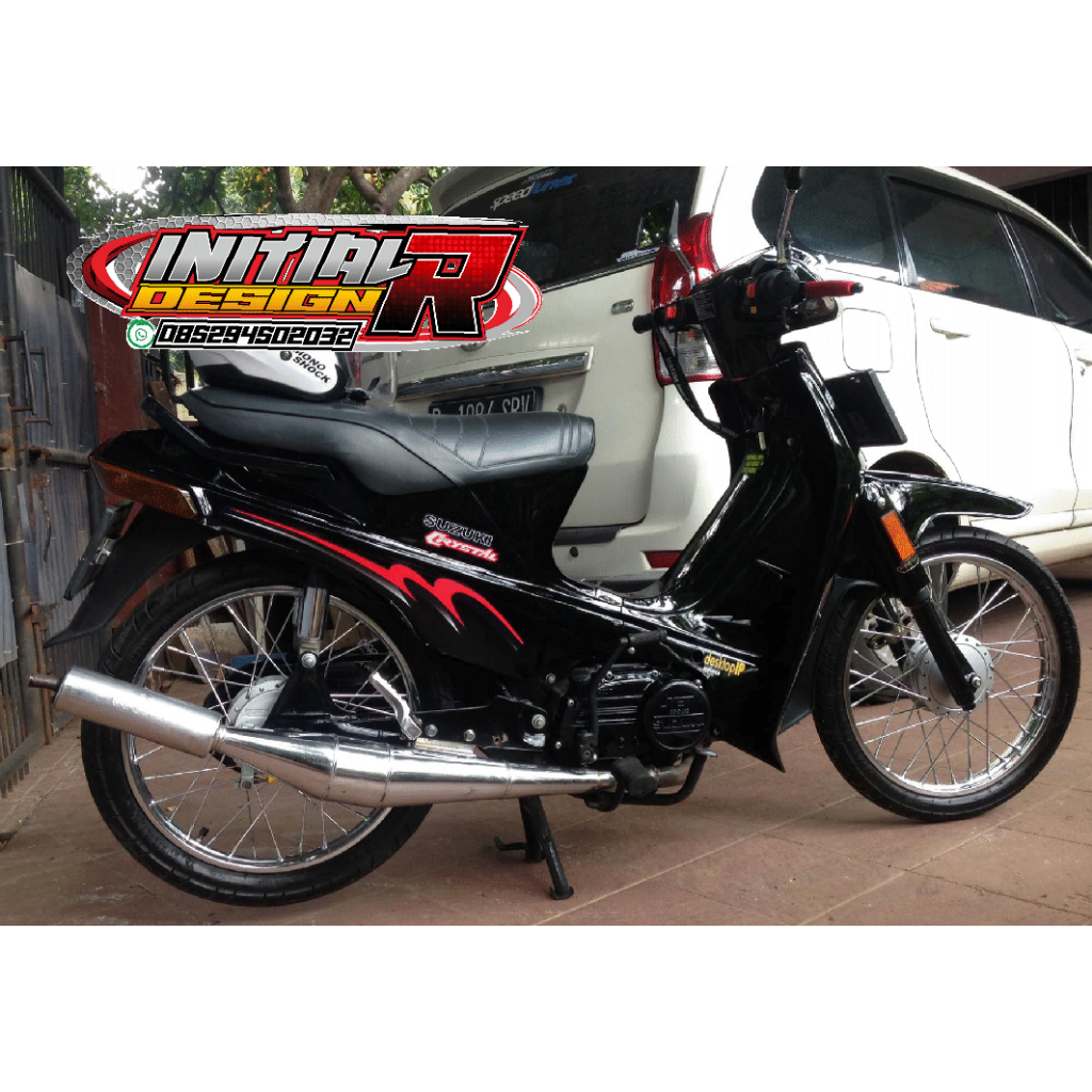 Striping suzuki crystal Thailand custom transparan print ULTRAVIOLET glosy