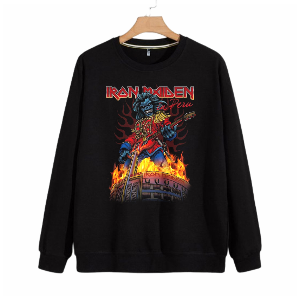 Sweatshirt Crewneck Iron Maiden Band Unisex Pria Wanita Premium Quality