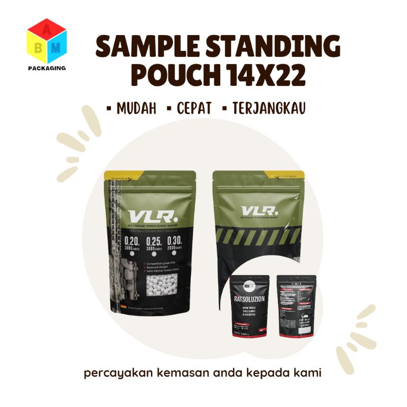 Sample Kemasan Standing Pouch 14x22 full print