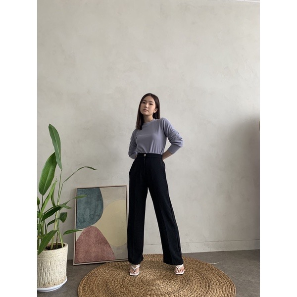HIGHWAIST PANTS / CELANA HARLEY / CELANA KERJA WANITA / CELANA STRAIGHT CUT / CASUAL PANTS