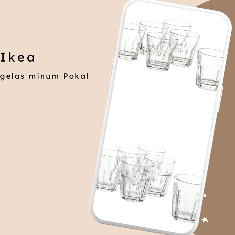 Gelas cangkir gelas kaca bening gelas minimalis Pokal