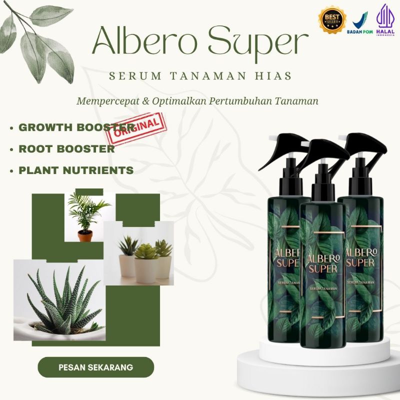 ALBERO PAKET PERAWATAN TANAMAN SUPLEMEN TAMAN HIAS PUPUK + PENGKILAP DAUN + NUTRISI AKAR + PESTISIDA