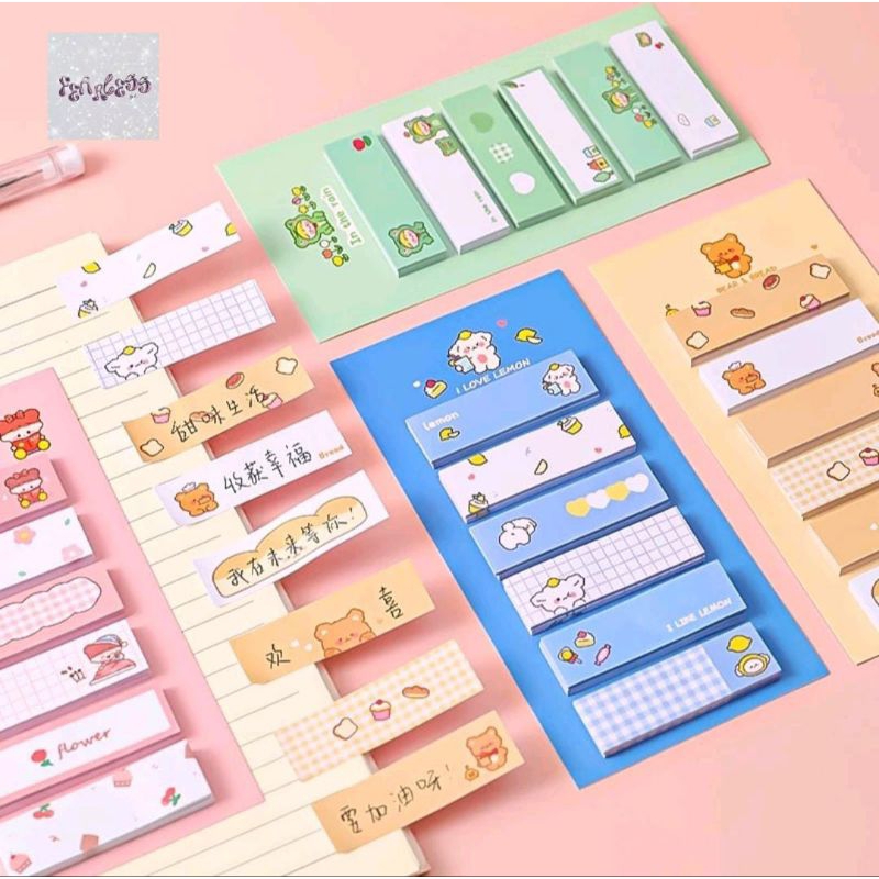 

♡︎ sticky notes lucu 6in1 isi 120 lembar ♡︎