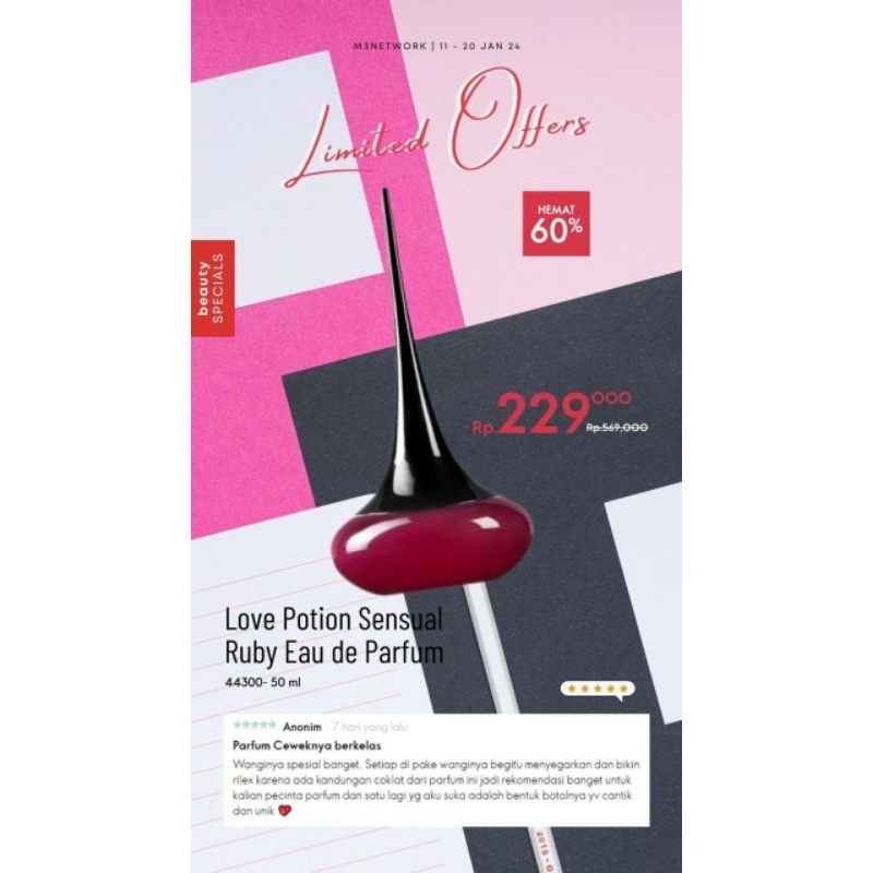 LOVE POTION SENSUAL RUBY EAU DE PARFUM BY ORIFLAME