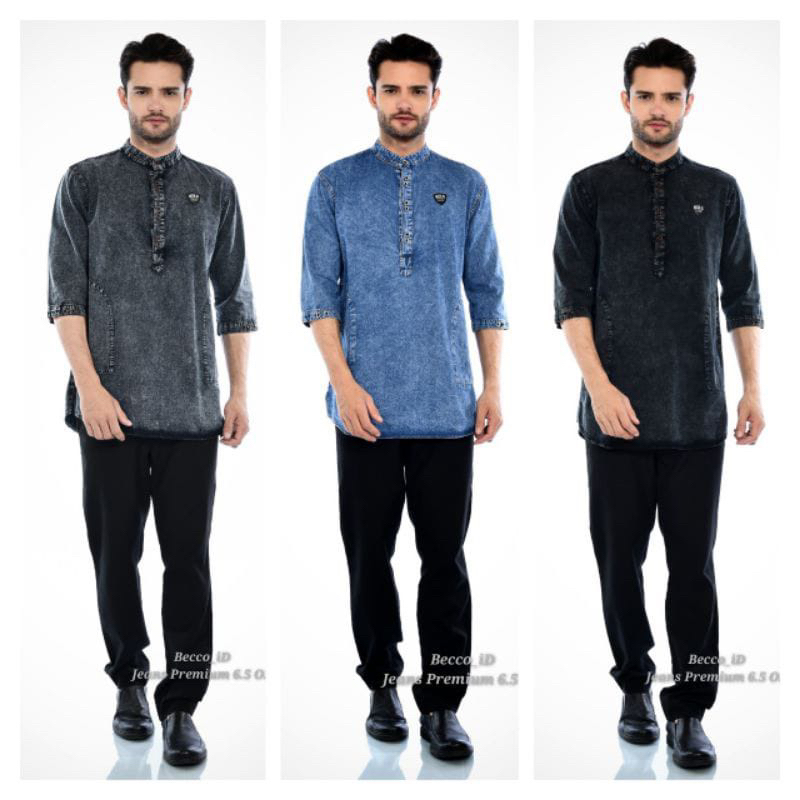 Kurta Jeans Pria Baju Muslim KoKo Kurta Kekinian Kurta Pakistan