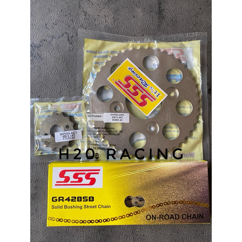 Gear Set Full Original SSS 428 SupraX125 - Kharisma Kph - Blade Fi - Blade lama - Revo lama - Revo a