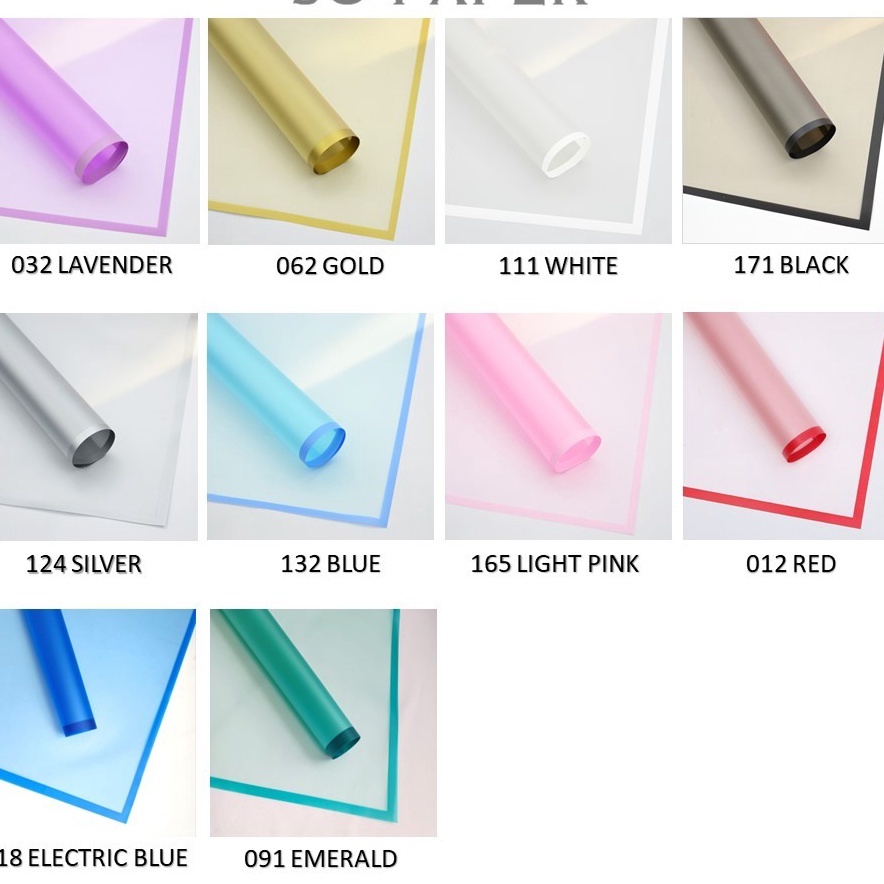 

First Now 2 LEMBAR Flower Wrapping Paper Transparan List Kertas Buket Bunga Korea Cellophane