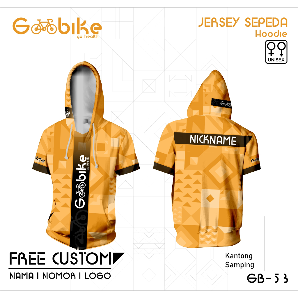 Hoodie jersey sepeda baju gowes kaos go bike