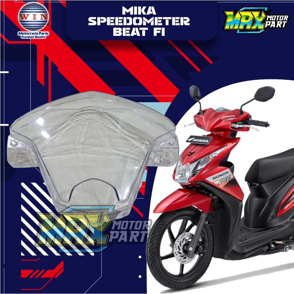 Kaca Speedometer Spidometer / Mika Speedometer Beat FI Merk WIN. Mika Speedometer Beat FI