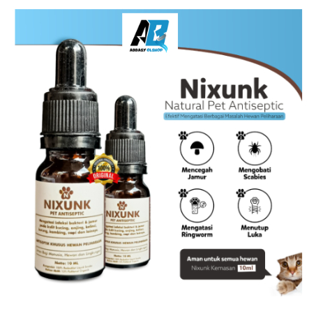 OBAT JAMUR KUCING SCABIES KUCING LUKA KUCING ANJING KELINCI NIXUNK 10 ML
