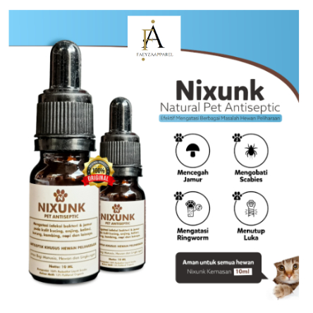 OBAT JAMUR KUCING SCABIES KUCING LUKA KUCING ANJING KELINCI NIXUNK 10 ML
