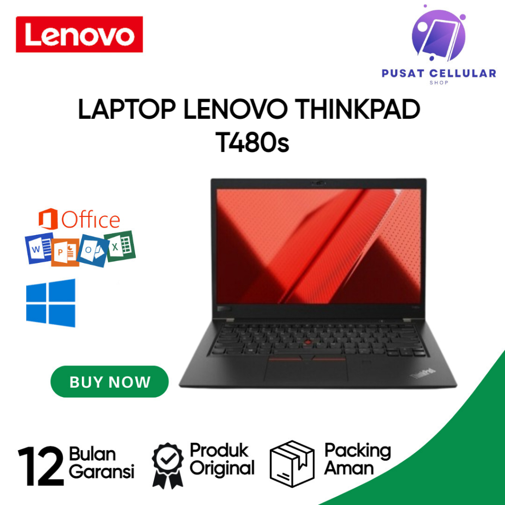 Laptop Lenovo Thinkpad T480 s Core i5-8th touch 20GB/1TB Ssd Free Tas + Mouse