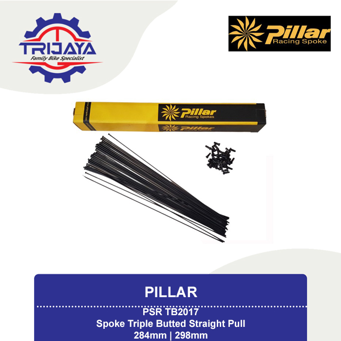 Pillar Racing Spoke PSR TB2017 Triple Butted Straight Pull Ruji Sepeda