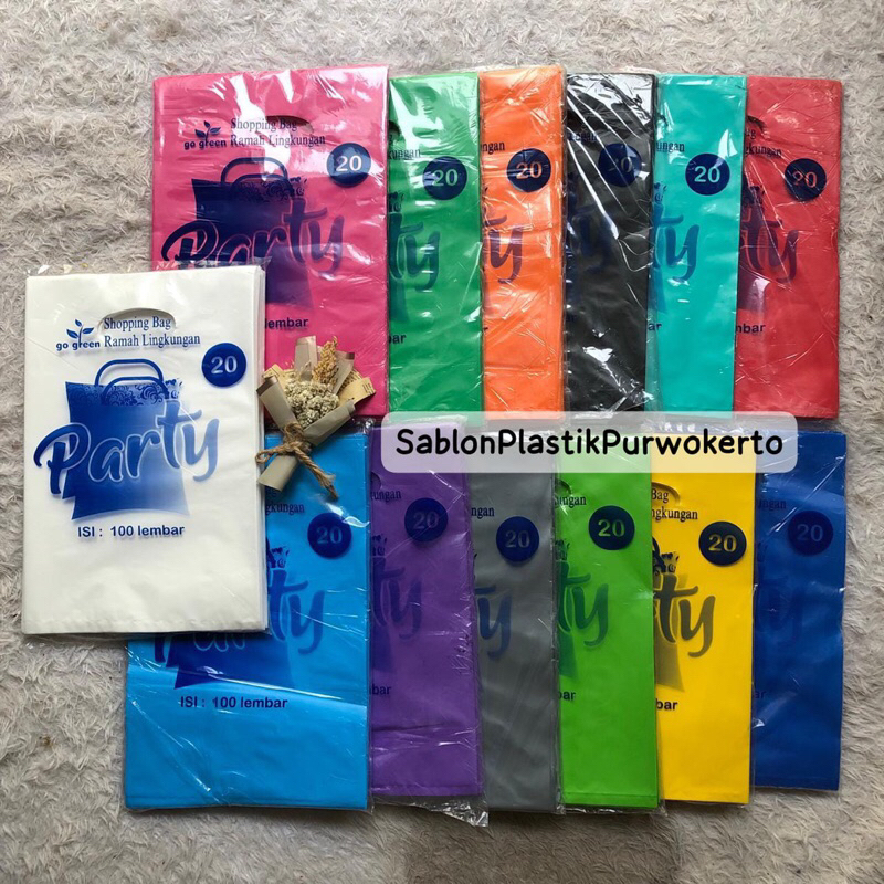 Plastik Plong HD 15x22 cm merk Party Polos Tanpa Sablon