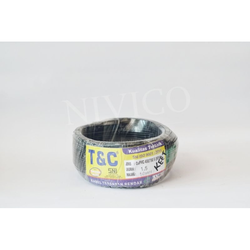 Kabel NYA T&C kawat 1x1,5 50 yard
