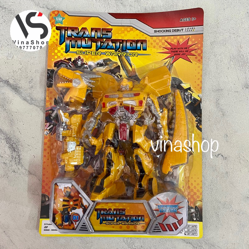 ST2477 Robot Dino Lepas Pasang Robot Trans Mutation Super Warrior