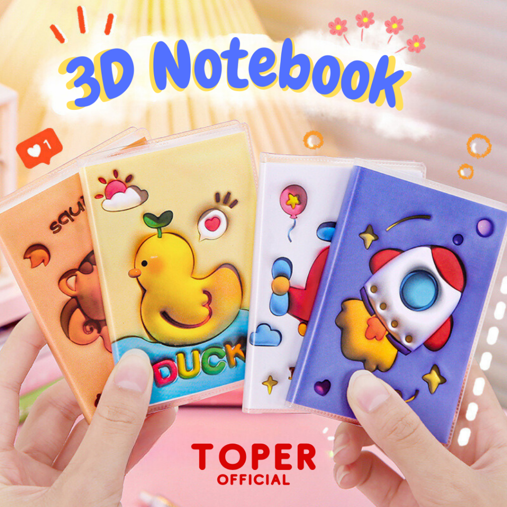 

TOPER Buku Tulis Mini A7 Catatan Kecil Small Notebook 64 Lembar Full Color Character Karakter Berwarna Lucu Cute Aesthetic Estetik