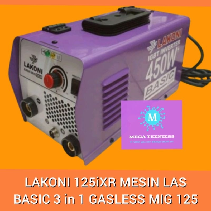LAKONI 125iXR MESIN TRAFO LAS 450W LAKONI BASIC MIG 3 IN 1 125