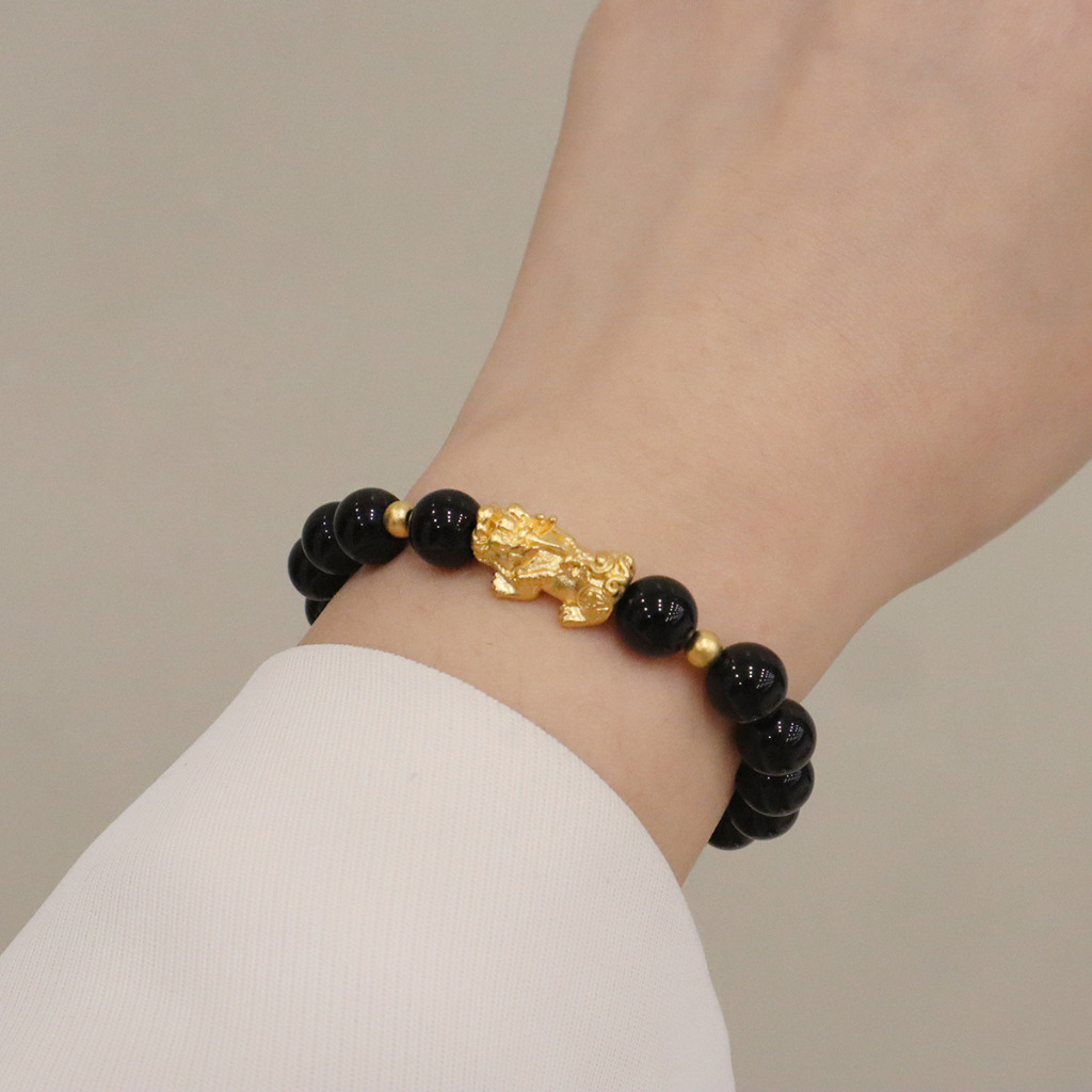 EXCLUSIVE GELANG PIXIU IMPORT FULL HITAM/Gelang Feng Shui Pixiu / Mantra / Keberuntungan / Pixiu